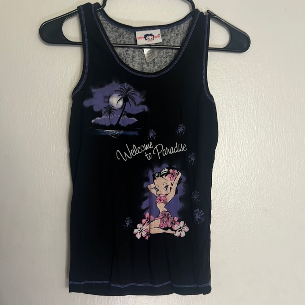 Betty boop welcome to paradise sleep tank top